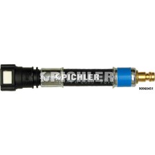 Adaptador recto Ø 10,00 (azul) y tapón DN5