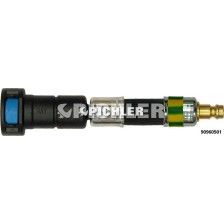 Adaptador recto Ø11,80 (amarillo-verde) y tapón DN5