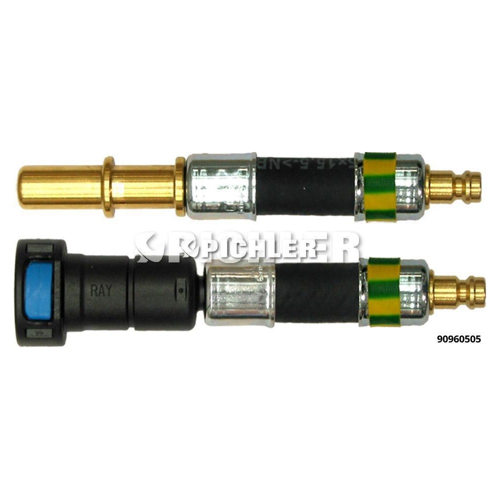 Juego de adaptadores 2 piezas. Ø11,80 (Amarillo-Verde) Recto y Enchufe