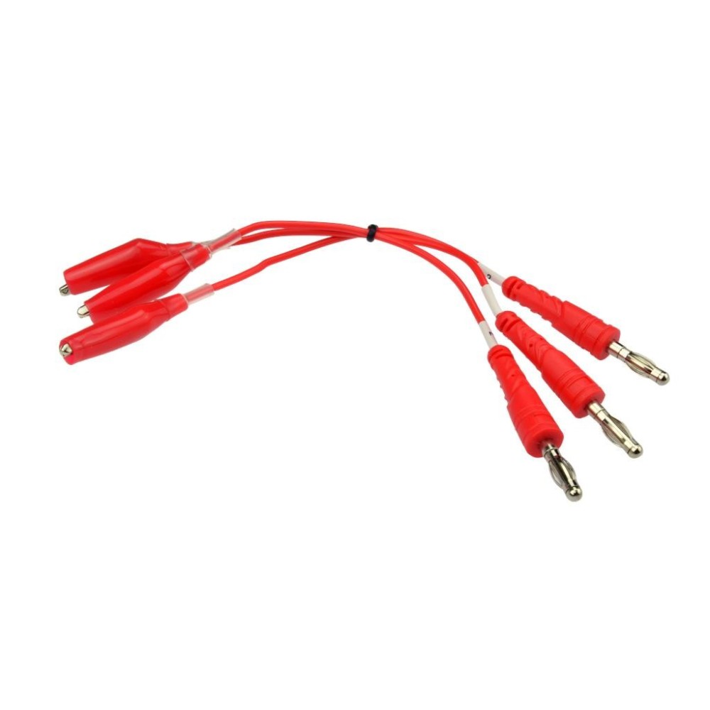 Caja de conexiones de terminales de cable n.  2: pinza de cocodrilo roja de 3 vías a conectores banana de 4,0 mm