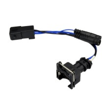 Empalme de terminal de cable n.  5: adaptador de conector de inyector de 2 pines unidireccional a salida de conector banana de