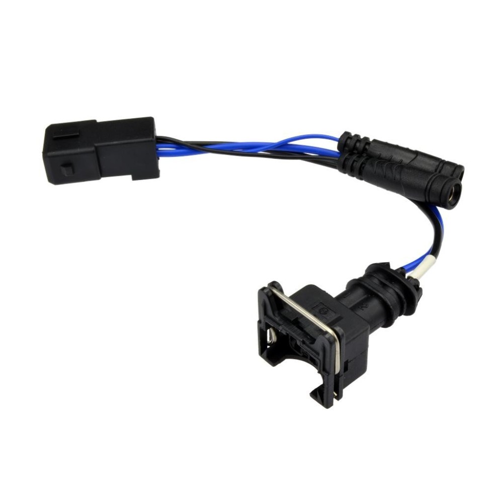 Empalme de terminal de cable n.  5: adaptador de conector de inyector de 2 pines unidireccional a salida de conector banana de