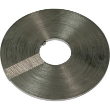 Abrazadera de encuadernación, rollo sin fin de 50 m, banda de acero inoxidable de 5,0 x 0,4