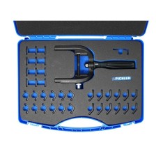 Herramienta para anillos de retención que incluye 5 tamaños de punta (Ø 2,2 / 2,5 / 3,0 / 3,5 / 3,8 / 4,2 mm)