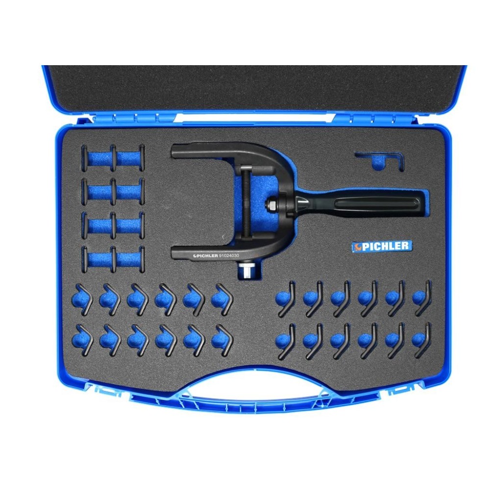 Herramienta para anillos de retención que incluye 5 tamaños de punta (Ø 2,2 / 2,5 / 3,0 / 3,5 / 3,8 / 4,2 mm)