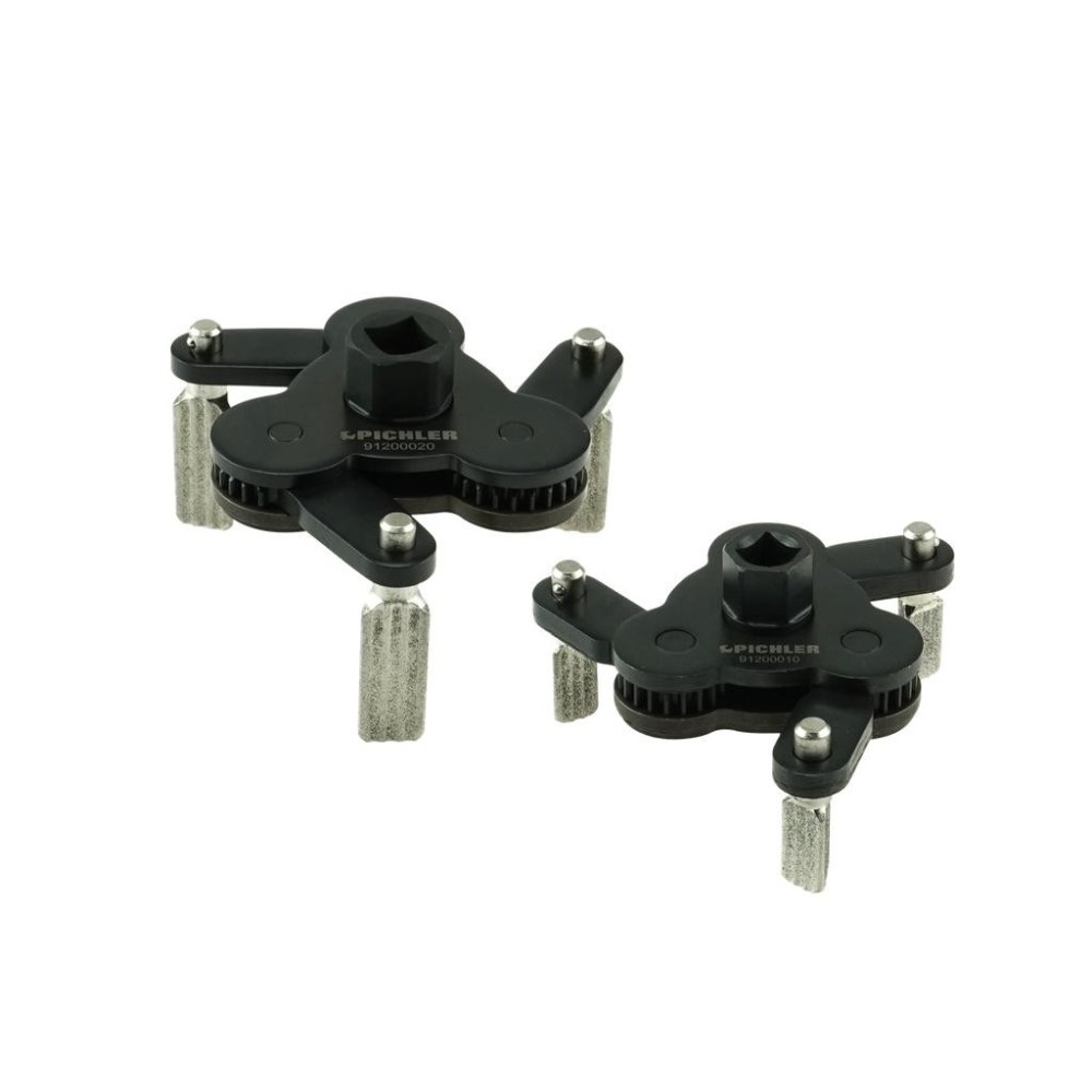 Juego de abrazaderas universales para filtros de aceite, 2 piezas, 3 mordazas de sujeción con revestimiento de diamante, para d