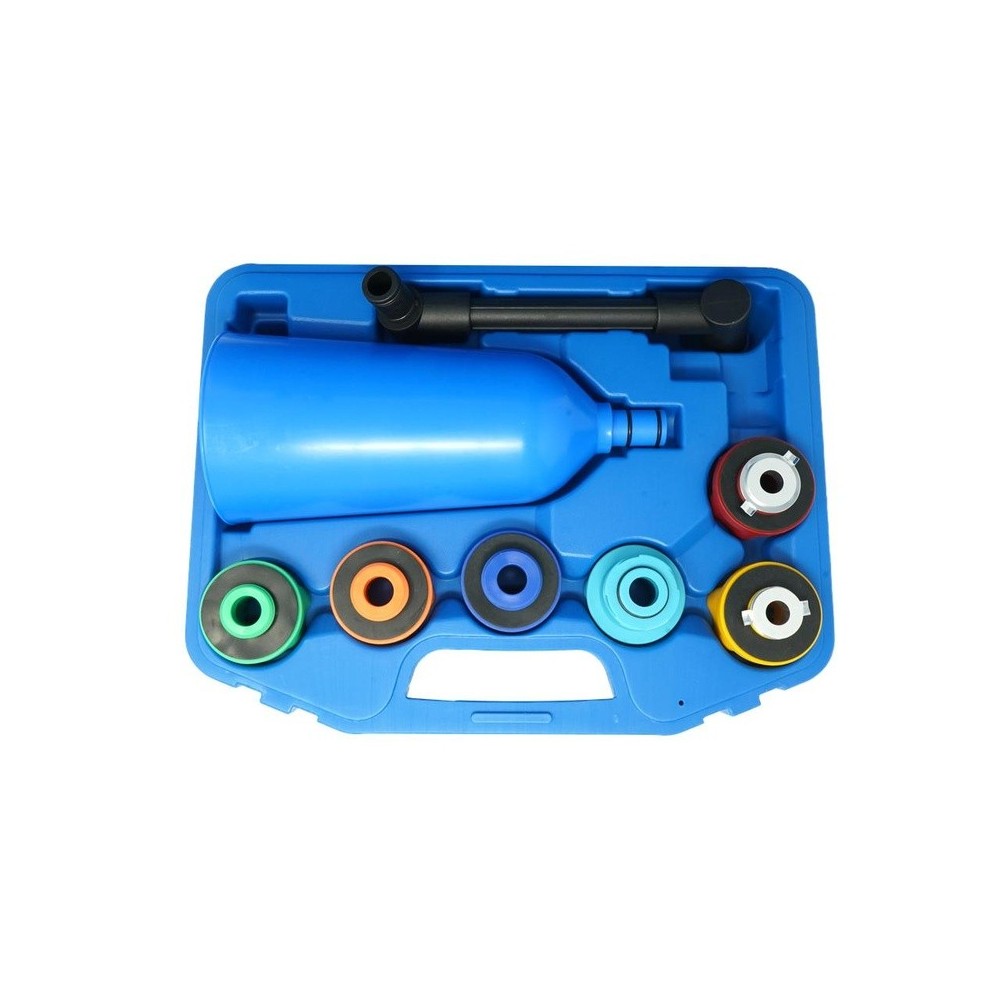 Juego de embudos para llenado de aceite de motor, 8 piezas, completo con embudo, 6 adaptadores, extensión