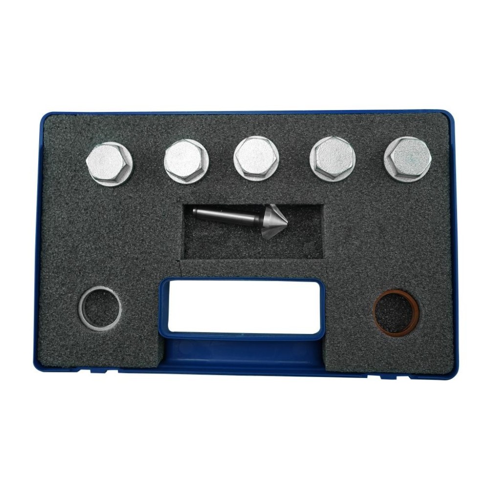 Juego completo de reparación de roscas de tapón de drenaje de aceite M 26x1,5 - 5 tornillos