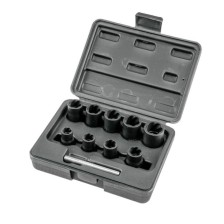 Juego de extractores de vasos giratorios, 9 piezas, 3/8', 10-19 mm