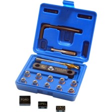 Kit de reparación de banda de rodadura M9x1,25, guías para pinza de freno, completo con plantilla de taladro UNI