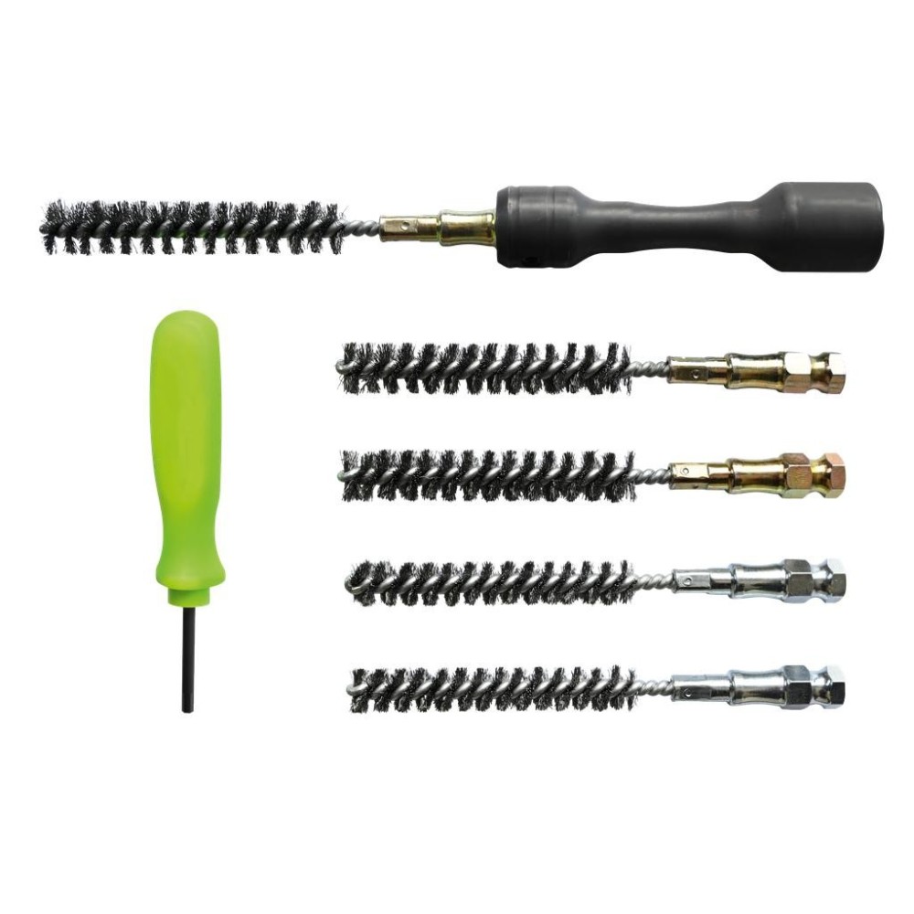 Kit de limpieza para roscas internas de bujes de rueda para tornillos de rueda M12-M14, accionamiento de 1/2', sin soporte magn