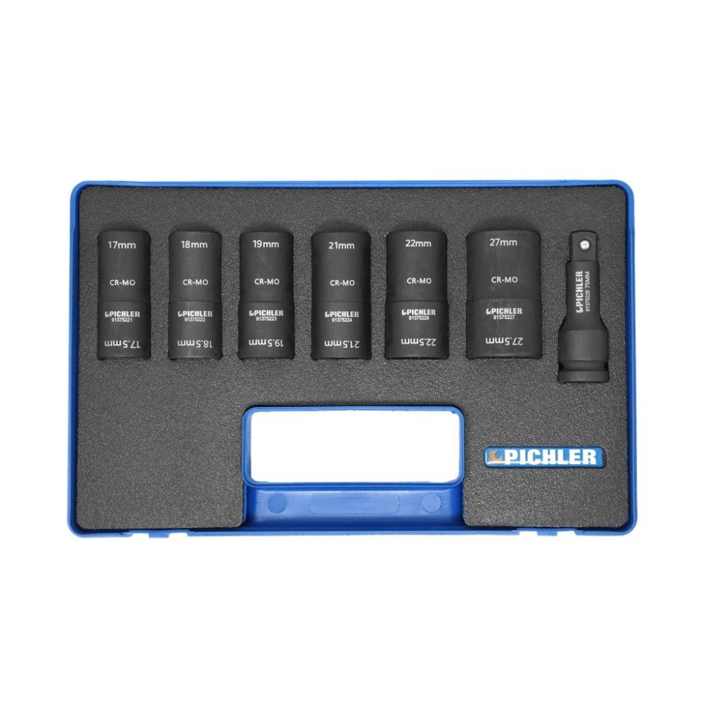 Juego de herramientas para aflojar tuercas de rueda, 7 piezas.