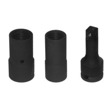 Kit de extracción de tuercas de rueda de bloqueo, 3 piezas.