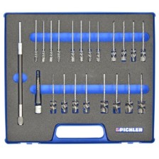 Juego de limpieza con cepillos de alambre trenzado con cepillos de Ø 6, 8, 10, 13 y 16 mm