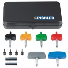 Juego de herramientas de montaje TPMS/RDKS para sensores y válvulas para sistemas de VDO, Beru y Schrader