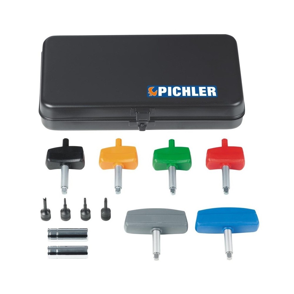 Juego de herramientas de montaje TPMS/RDKS para sensores y válvulas para sistemas de VDO, Beru y Schrader