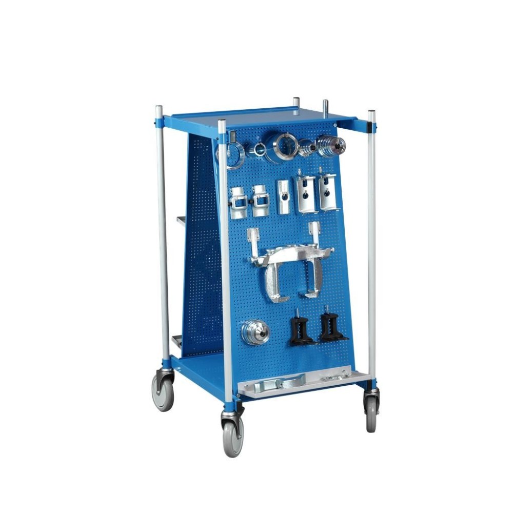 Carro de servicio con cojinetes de rueda universales