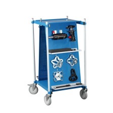 Carro de servicio con cojinetes de rueda universales