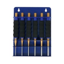 Juego de punzones SOFTGRIP de 6 piezas, ø 3, 4, 5, 6, 7, 8 mm con protección para la mano