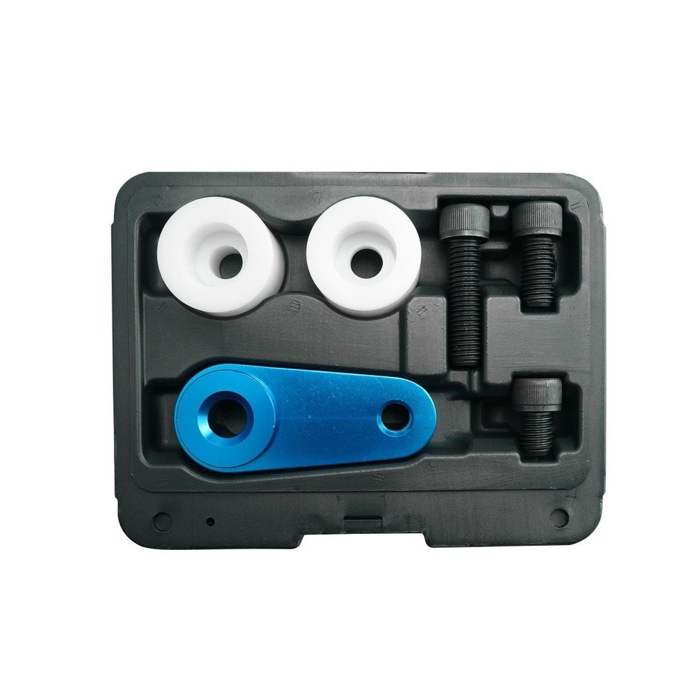 Contrasoporte universal para perno central de fijación de cubo de rueda con manguitos de plástico macizo