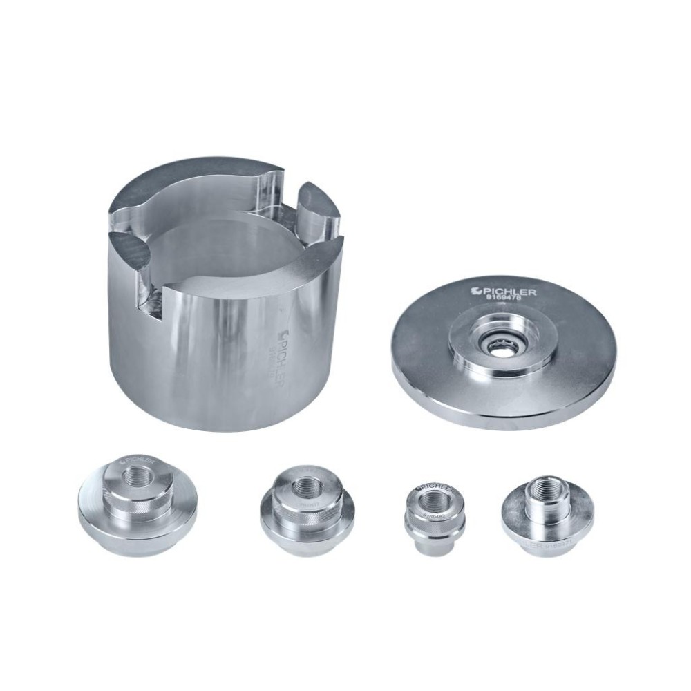 Kit de herramientas para cojinetes de rueda atornillados VAG MK II sin husillo con 4 discos de extracción