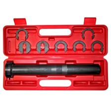 Juego de extracción e instalación de extremos de bastidor con 7 adaptadores