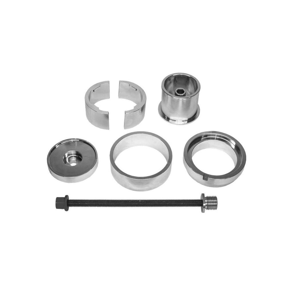 Herramienta para cojinetes silenciosos de eje trasero VAG para casquillo n.  5Q0 501 541 C (juego sin casquillo de rueda Ø93 mm