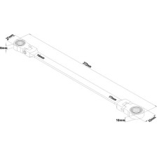 Juego de vasos con orificio pasante 20 piezas