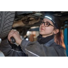 Linterna frontal LED COB de 450 lúmenes con encendido y apagado sin contacto