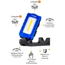 Luz de bolsillo LED plegable con función de rotación de 360°, 3 piezas.