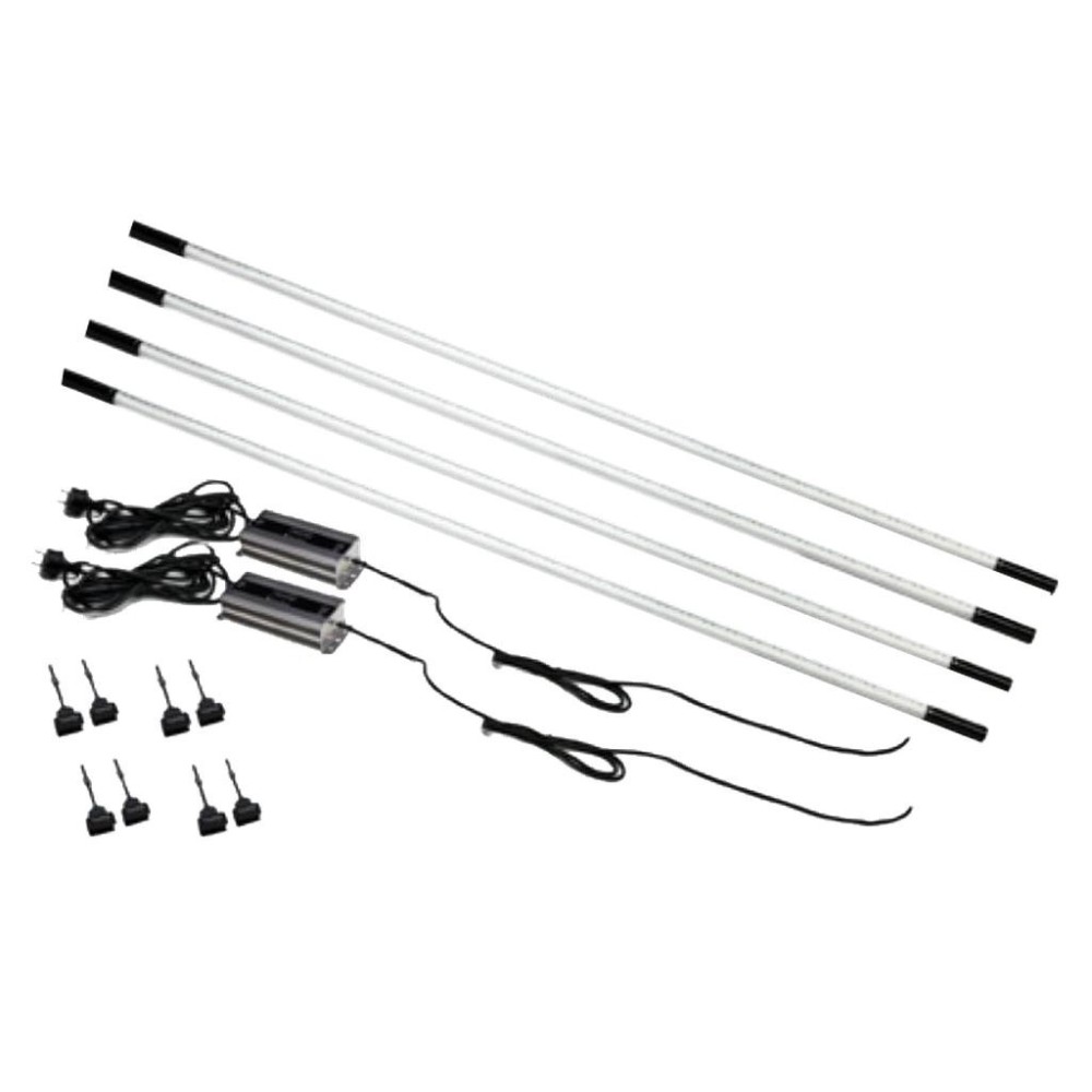 Juego de iluminación para elevador de automóviles, 4 unidades de luz, 1630 x 1630 mm, 'Luz de línea'