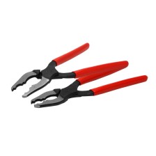 Juego de alicates cónicos para vehículos, 2 piezas, rectos y en ángulo de 20°, para conexiones de tornillos estrechos