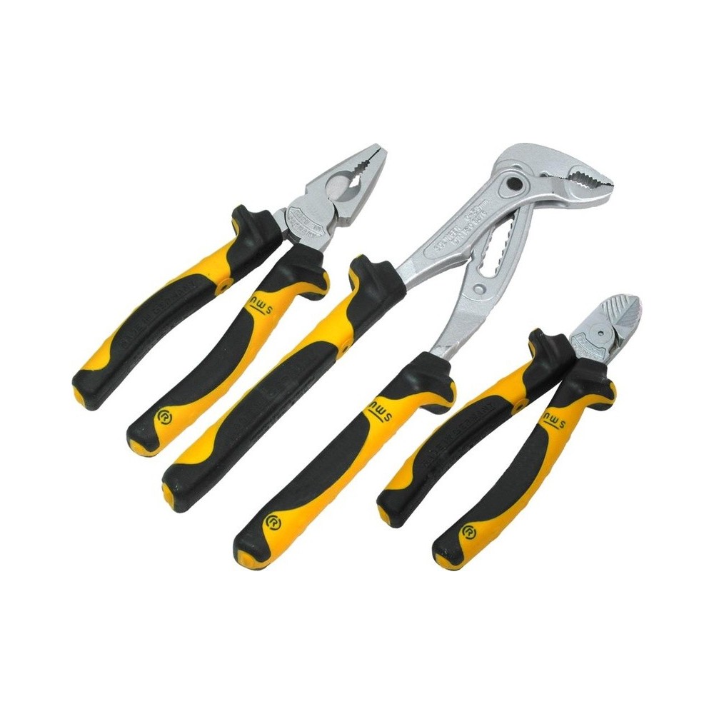Juego de alicates de alta resistencia, 3 piezas: alicates de corte lateral + alicates universales + alicates para bombas de agu