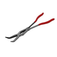 Alicates de doble articulación, puntiagudos, 45°, versión larga