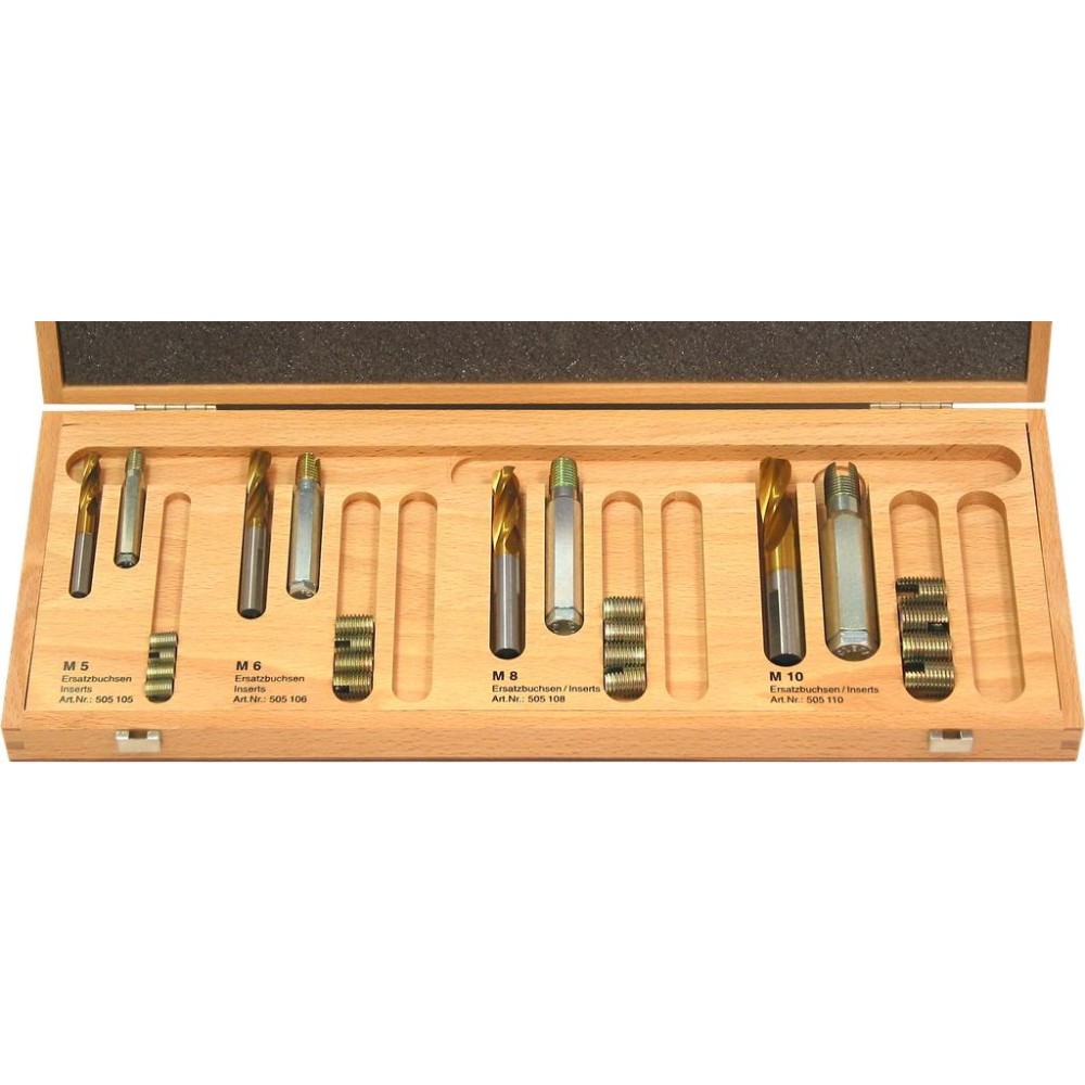 Kit de reparación de roscas M5, M6, M8 y M10 completo