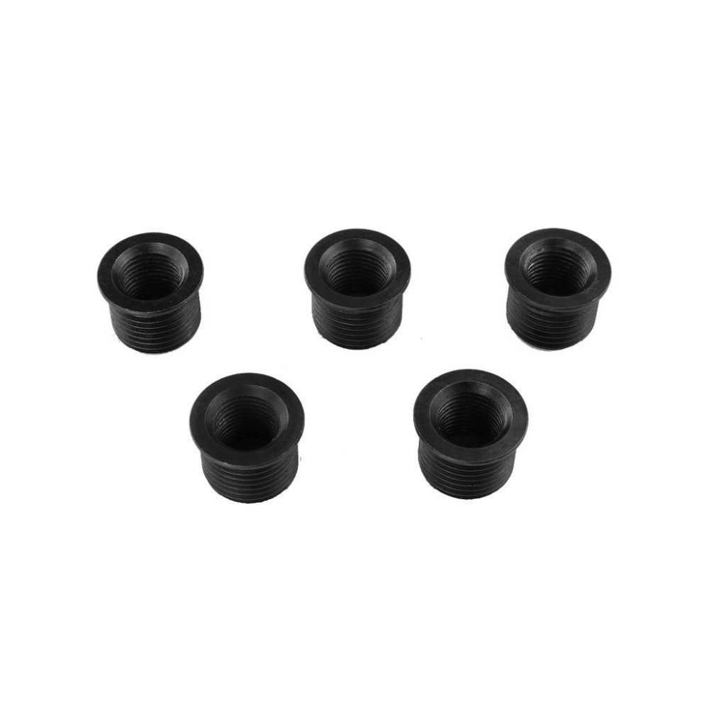 Casquillos roscados con brida, paquete de 5, rosca hembra M10x1,0 / rosca macho M14x1,25, longitud: 12 mm