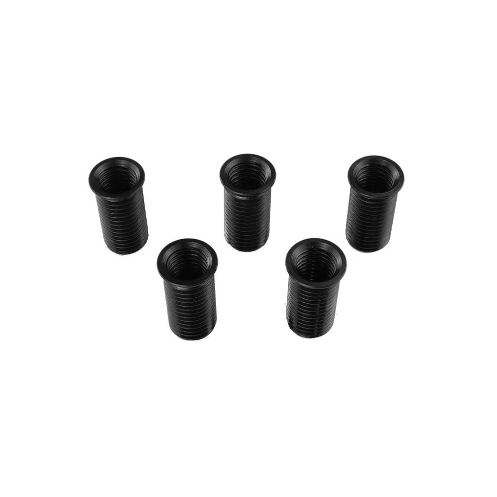 Casquillos roscados con brida, paquete de 5, rosca hembra M10x1,5 / rosca macho M12x1,5, longitud: 24 mm