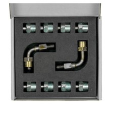 Prueba de Common Rail - Juego de adaptadores (10 piezas, M15 - 90°)