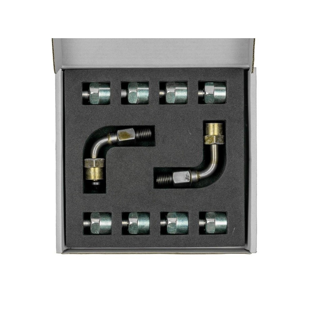 Prueba de Common Rail - Juego de adaptadores (10 piezas, M15 - 90°)