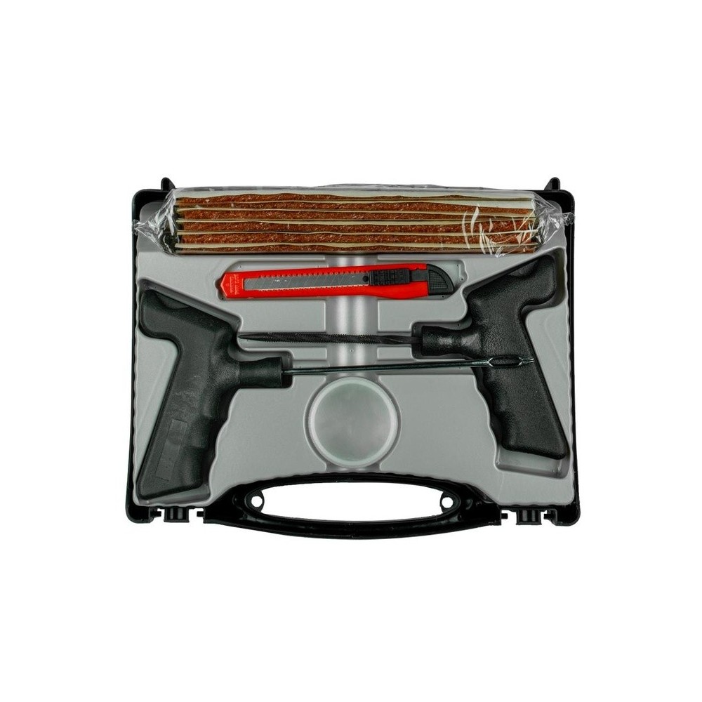 Kit de reparación de neumáticos 'EZ SEAL' para camión en estuche con 30 mechas de 200 mm de largo