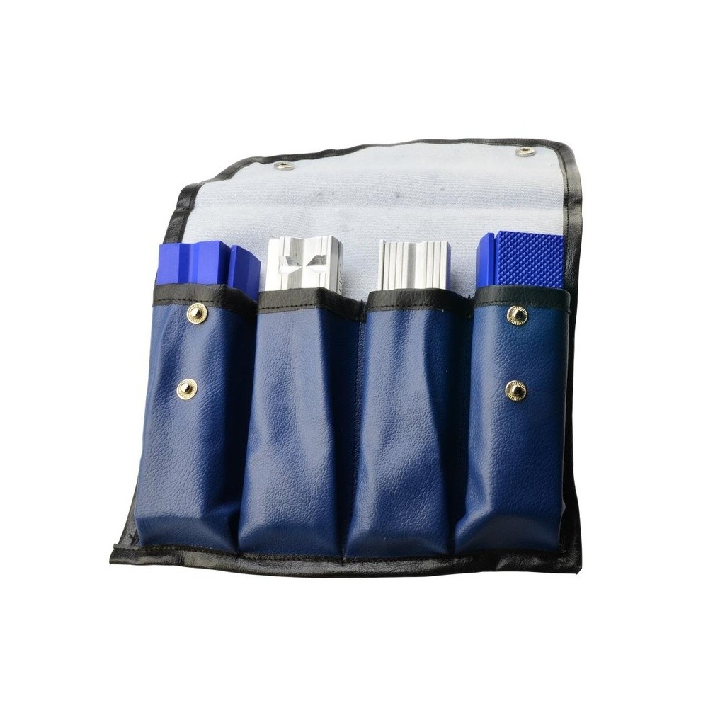 Juego de 4 almohadillas de mordaza para tornillo de banco de poliuretano/aluminio de 125 mm, tipos P+N, PUP+PUF