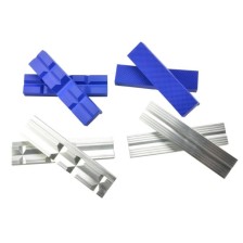 Juego de 4 almohadillas de mordaza para tornillo de banco de poliuretano/aluminio de 125 mm, tipos P+N, PUP+PUF