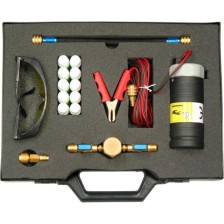 Lámpara UV con líquido para detección de fugas en sistemas de aire acondicionado