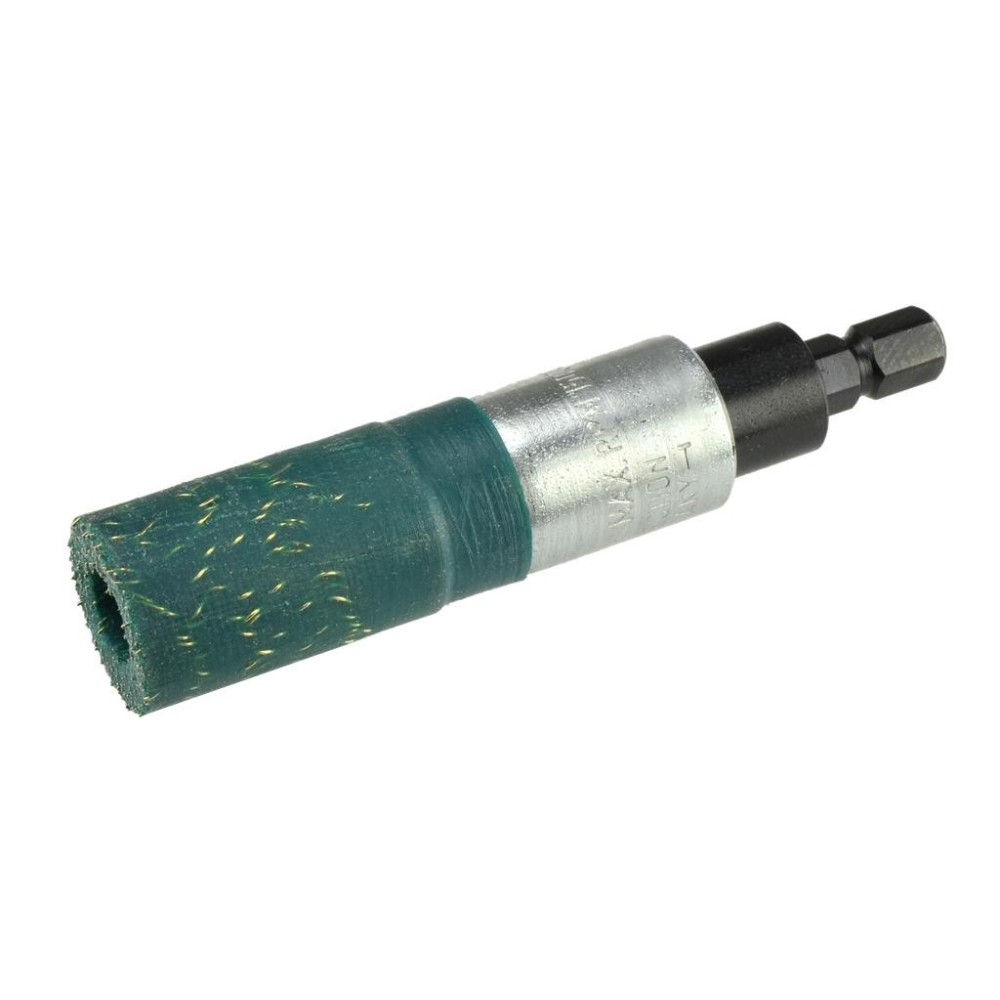 Cabezal de cepillo de ø 17 mm, revestido de plástico, con orificio final y portapuntas de 1/4'