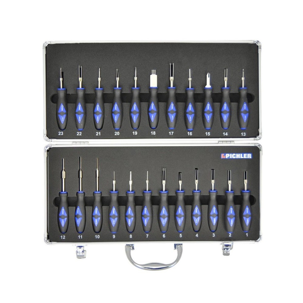 Juego de desbloqueo de enchufes UNI 23 piezas en estuche de aluminio