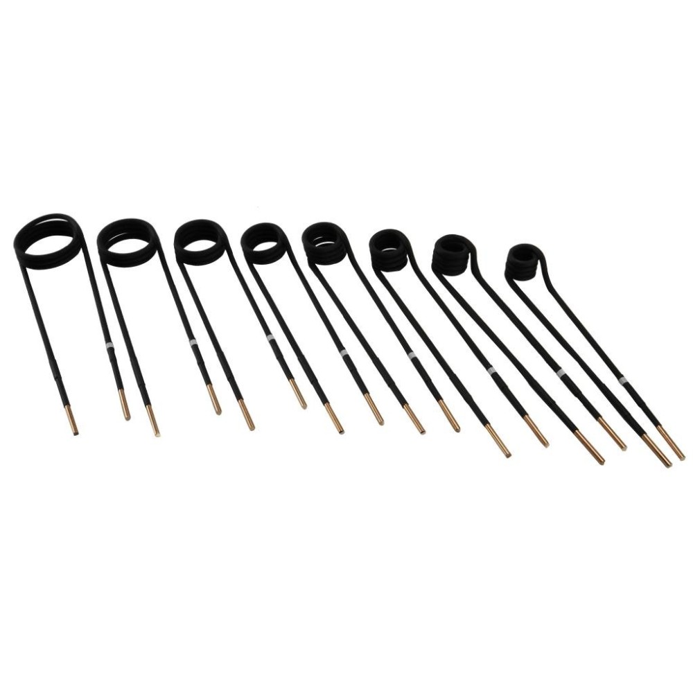 Juego de carretes de 8 piezas, en ángulo de 90°, 15-45 mm, acabado negro