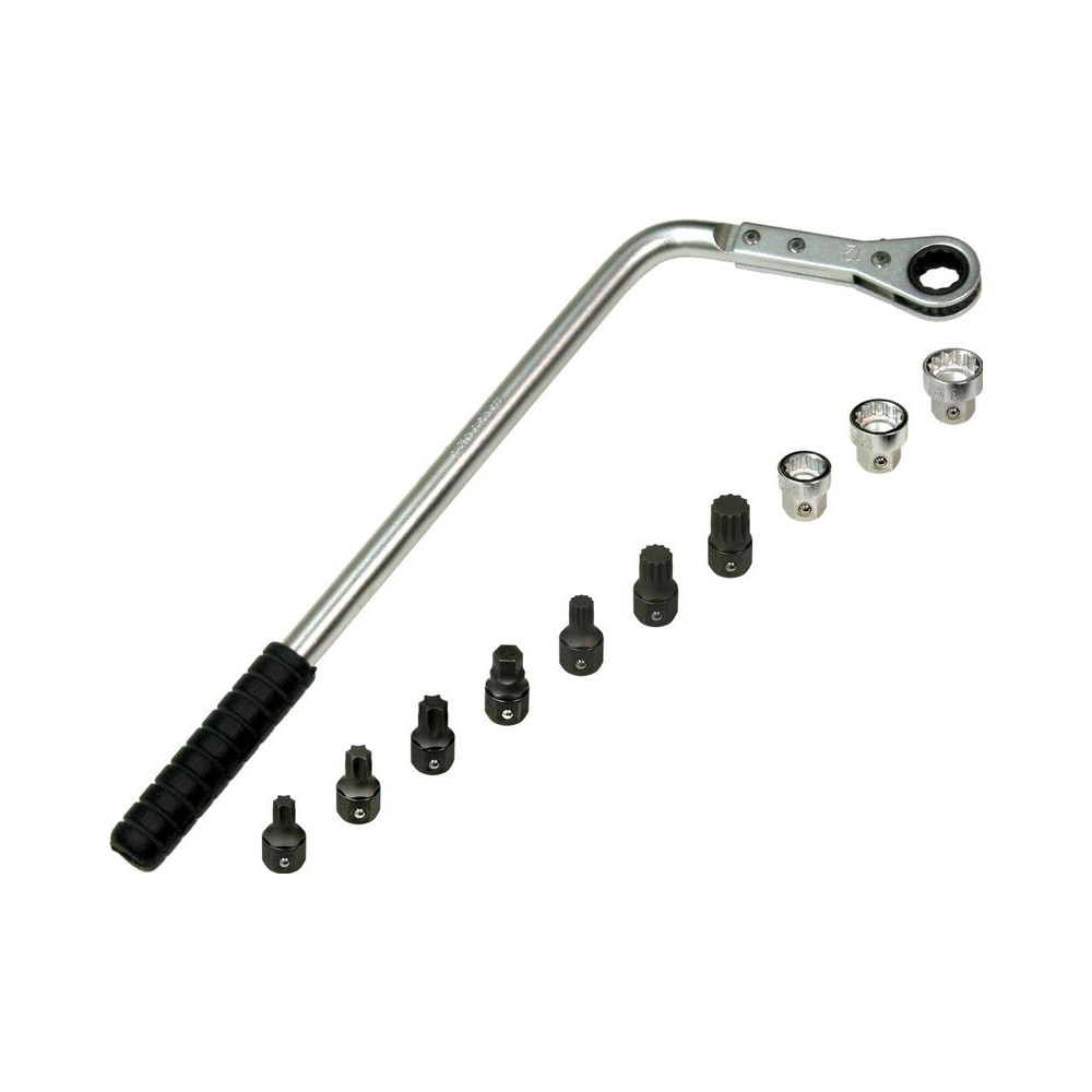 Kit de desmontaje y montaje de bisagras de 12 mm con 10 insertos diferentes