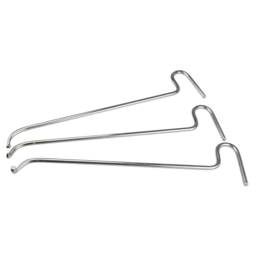 Juego de extractores de abolladuras, 3 piezas, 500 mm de largo: punta puntiaguda, punta esférica, punta plana