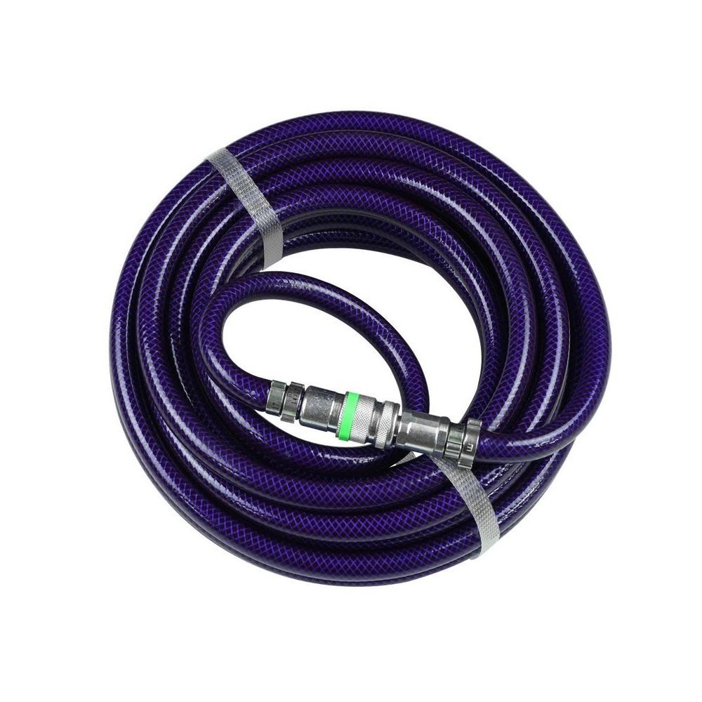 Manguera de aire comprimido COLORAZUL 10 m x 10 mm con acoplamiento y válvula antirretorno