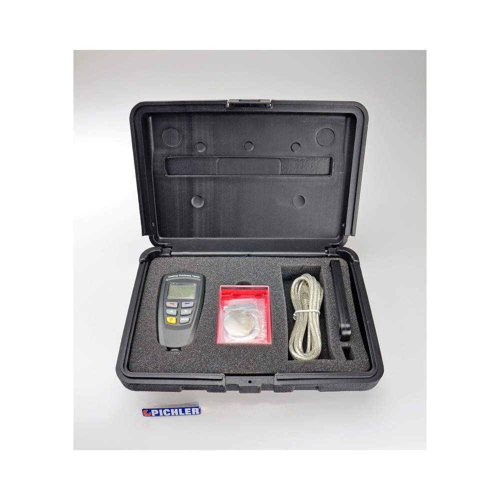Medidor de espesor de pintura 0-1250 um, radio de curvatura 1,5 mm, conexión UB,